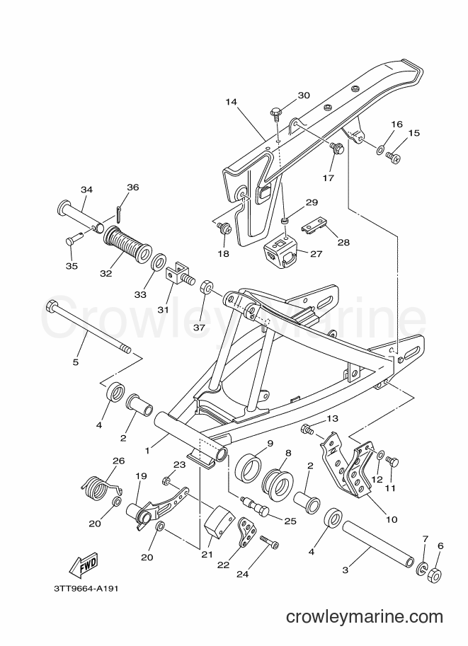 2002 Dirt Bike DT125 - DT125 (3TT9) [010] - REAR ARM