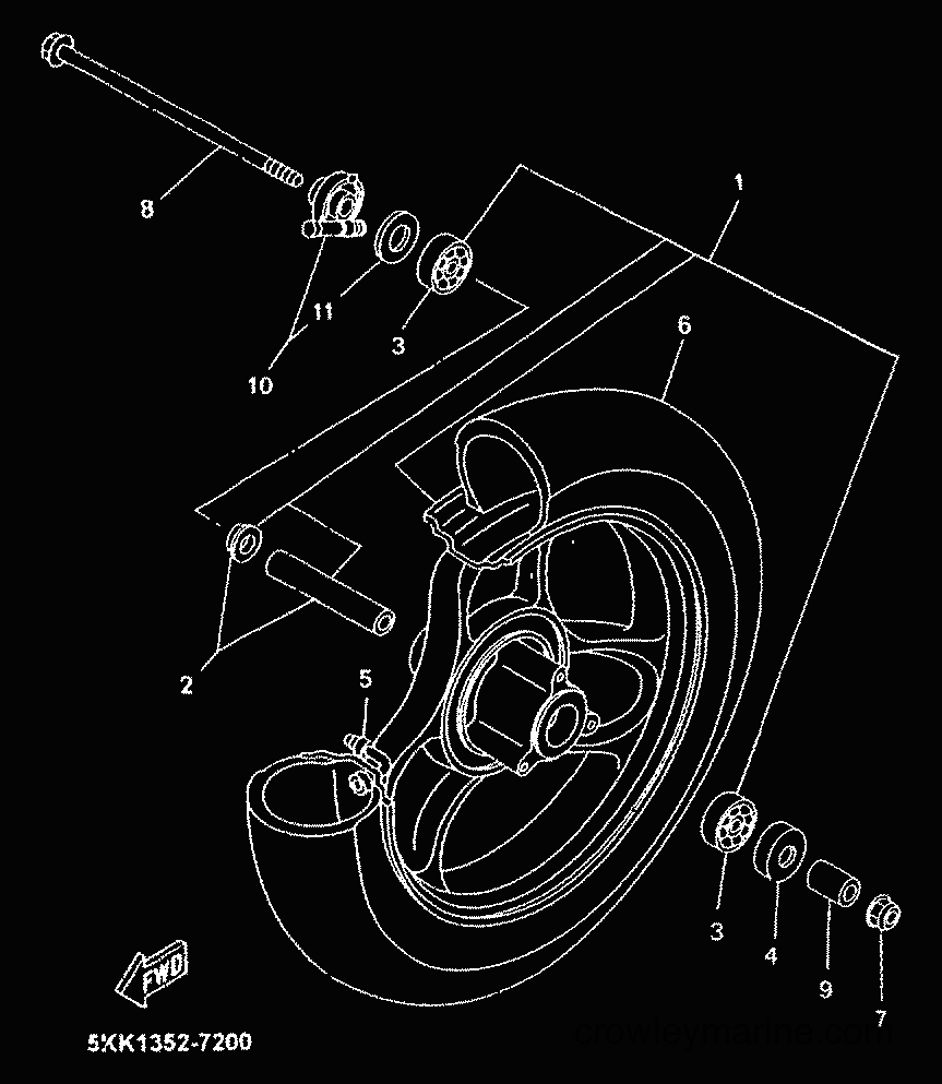 Yamaha Motors YN100 (5KK1) [99A] - FRONT WHEEL