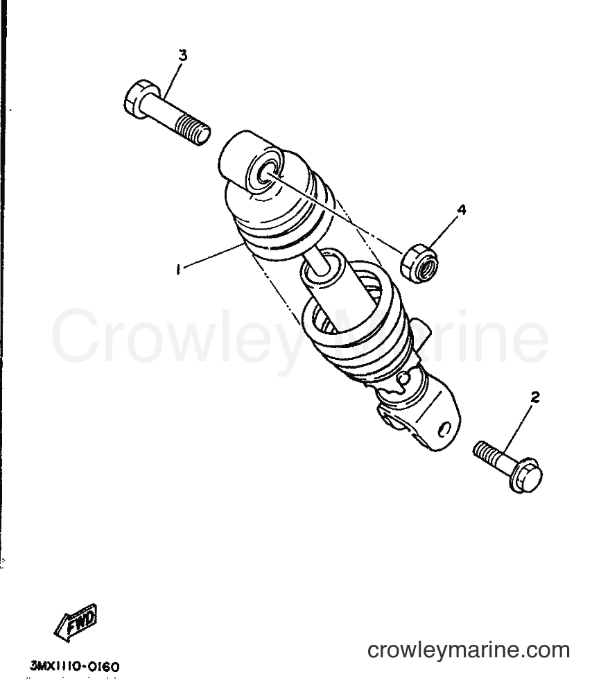 1990 Scooter CW50 - CW50 (3WV1) [999] - REAR SUSPENSION