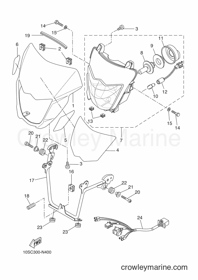 2014 Dirt Bike XT660X - XT660X (10SC) [070] - HEADLIGHT