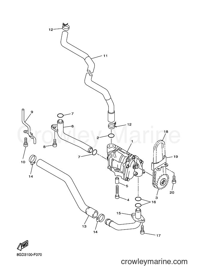 Yamaha Motors RX10GT2 (8JC9) [020] - OIL PUMP