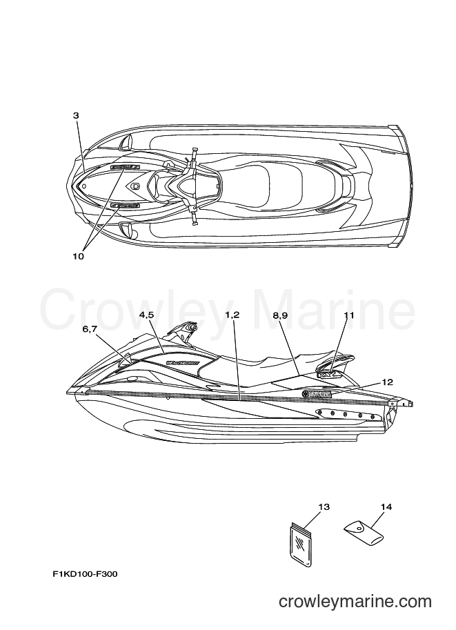 Yamaha Motors VX1100A-F (F1KJ) [010] - GRAPHICS