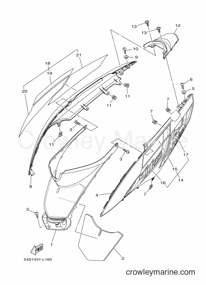 2012 Scooter AL115FC - AL115FC (54S2) [010] - SIDE COVER