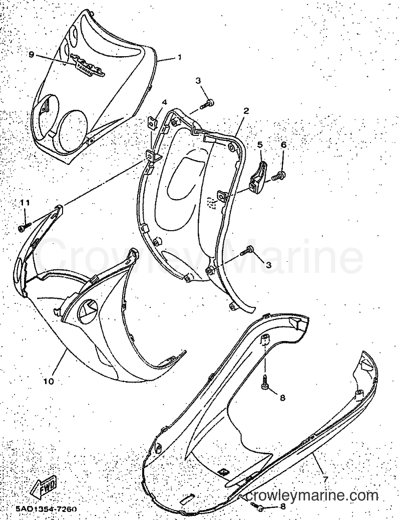 1997 Scooter YN50 - YN50 (5BX1) [010] - LEG SHIELD