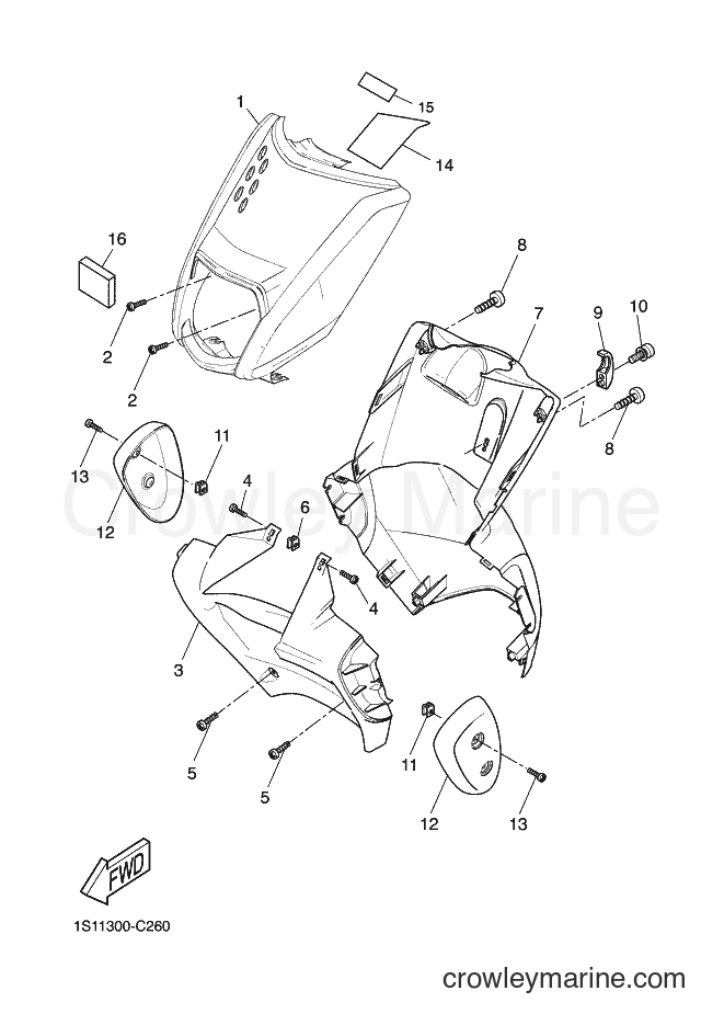Yamaha Motors EW50 (1S12) [040] - LEG SHIELD