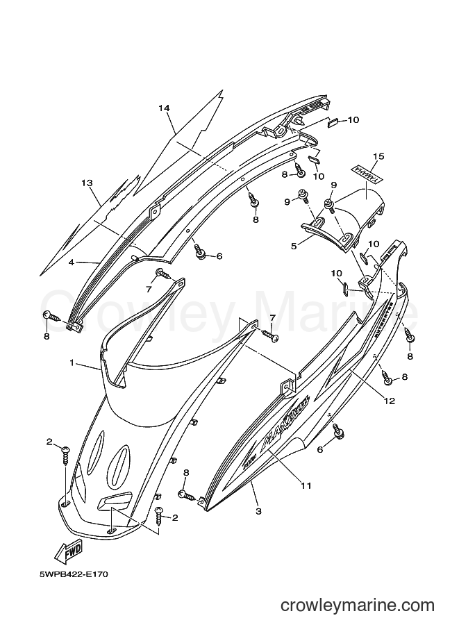 Yamaha Motors AL115C (5WPB) [010] - SIDE COVER