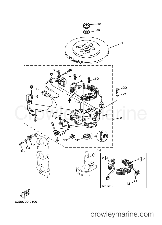 Yamaha Motors 40V (63B0) [050] - GENERATOR