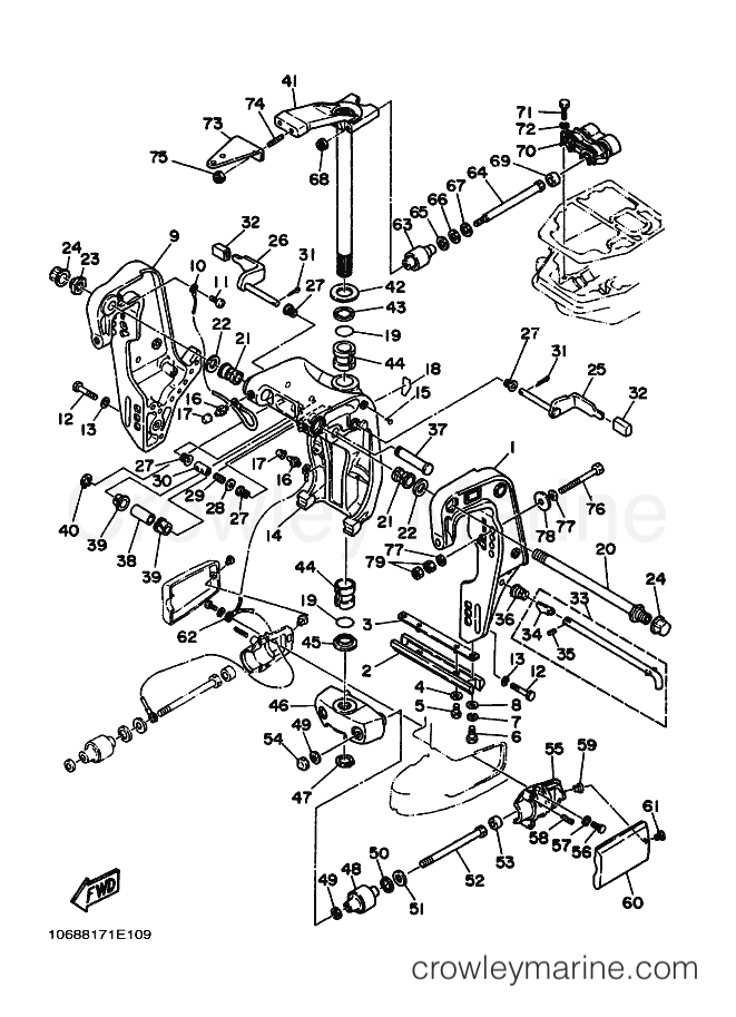Yamaha Motors 85A (688) [030] - BRACKET 1