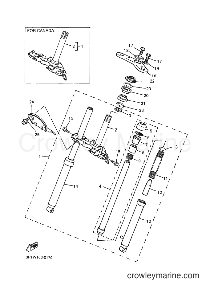 2000 Dirt Bike PW50 - PW50 (3PTW) [030] - FRONT FORK