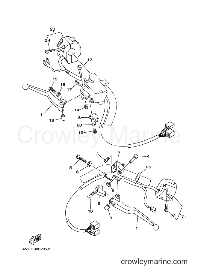 Yamaha Motors XVS400 (35C6) [010] - HANDLE SWITCH & LEVER
