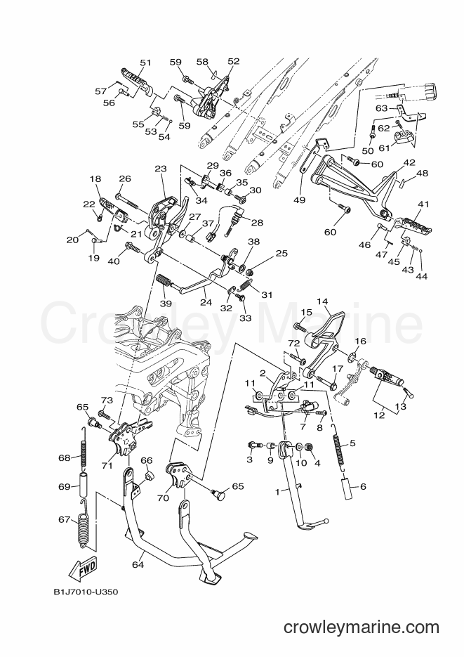 Yamaha Motors MTT850D (B1J7) [010] - STAND & FOOTREST