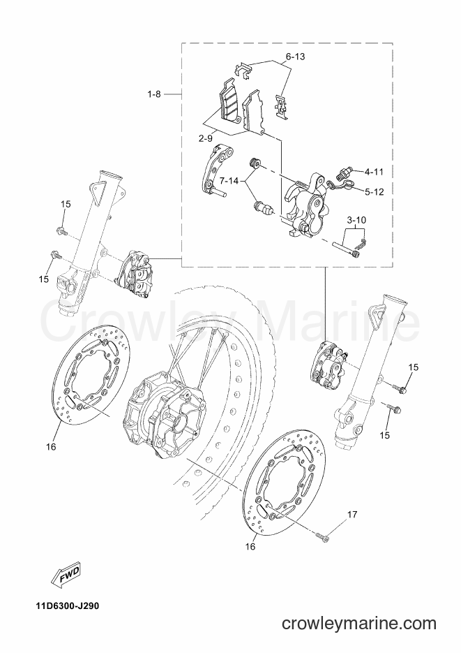 2015 Dirt Bike XT660Z - XT660Z (2BD7) [030] - FRONT BRAKE
