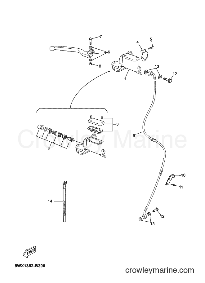 Yamaha Motors TZR50 (2AS3) [050] - FRONT MASTER CYLINDER