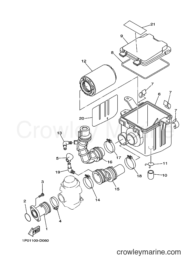 2007 ATV YFM250 - YFM250 (1P0B) [010] - INTAKE