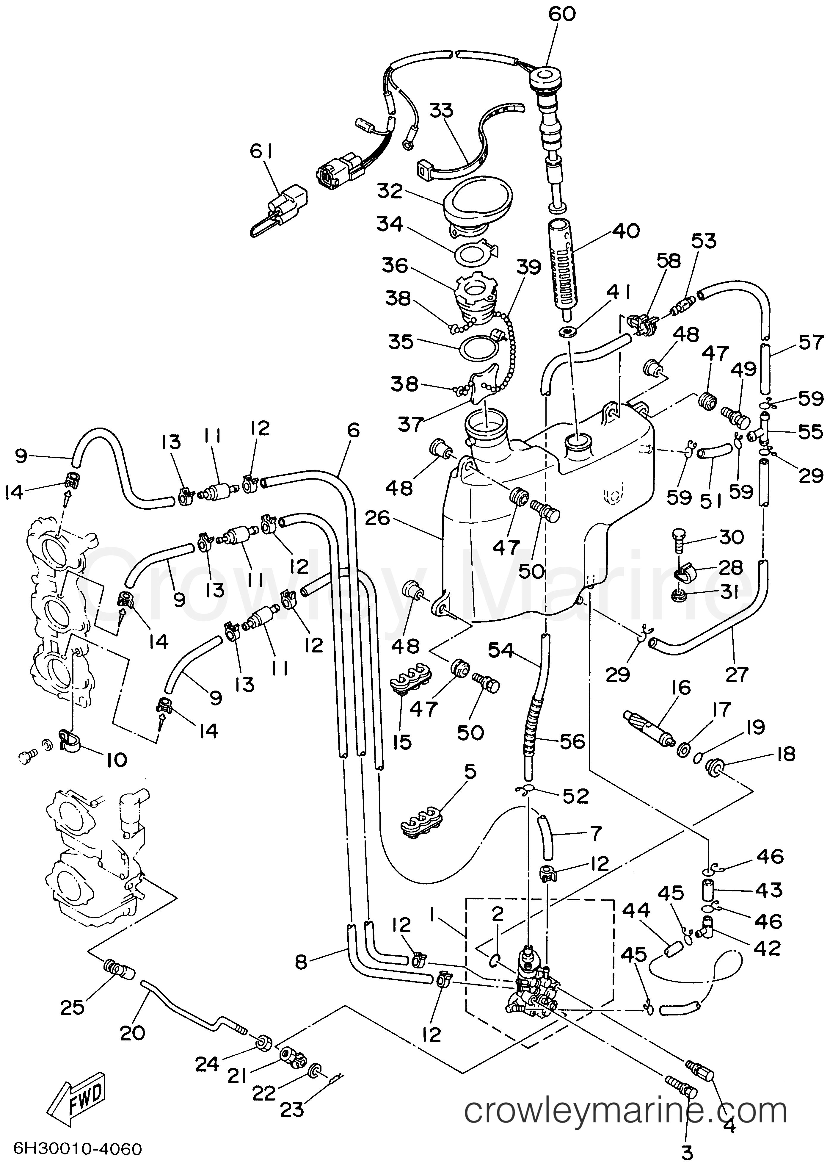 Yamaha Motors 60TLRA - OIL PUMP