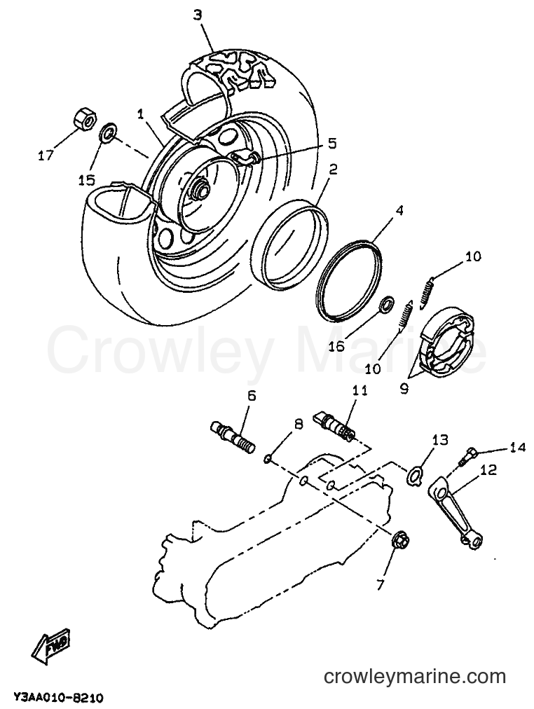 1992 Scooter CW50 - CW50 (4BY2) [999] - REAR WHEEL