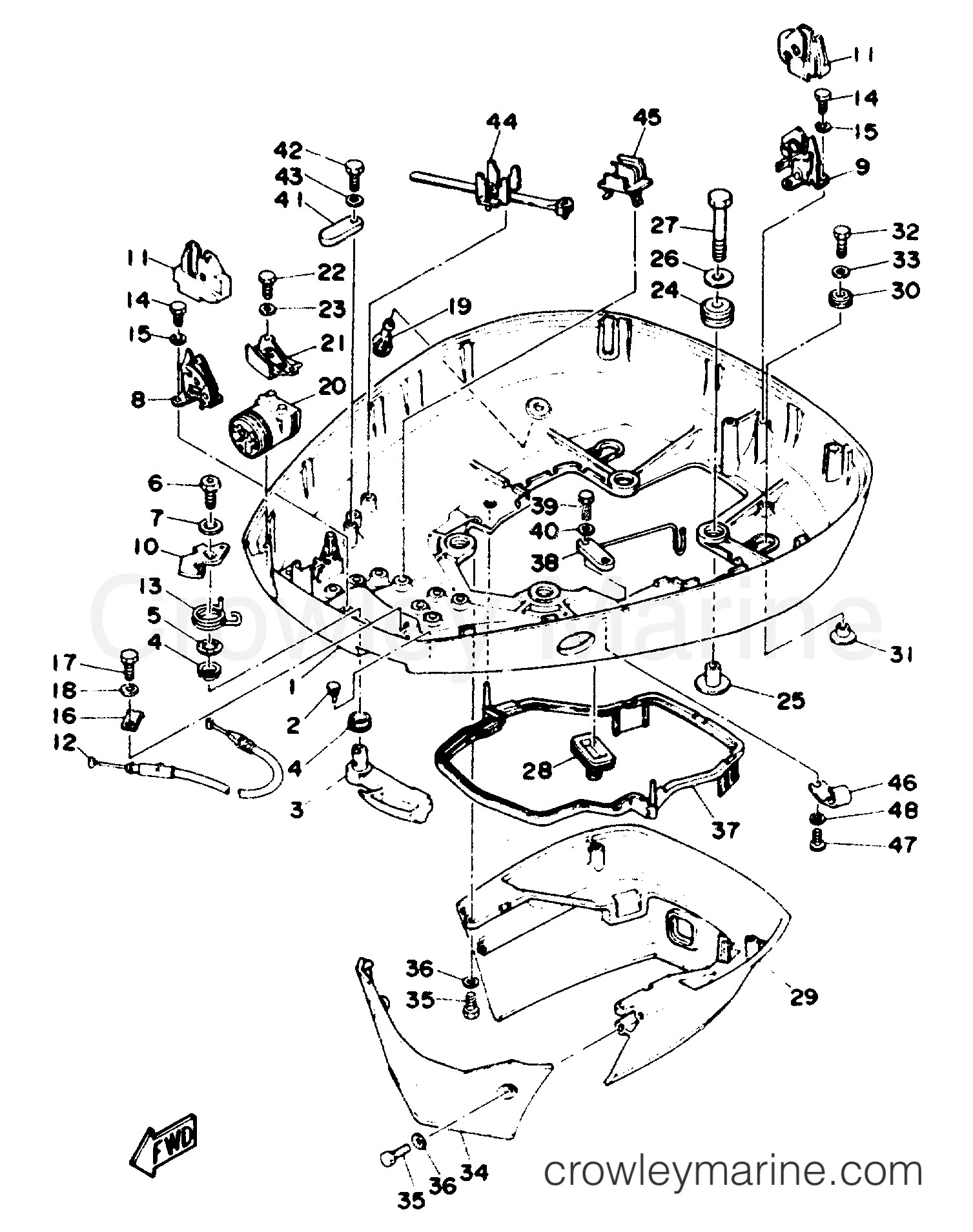 Yamaha Motors 175TXRR - BOTTOM COWLING