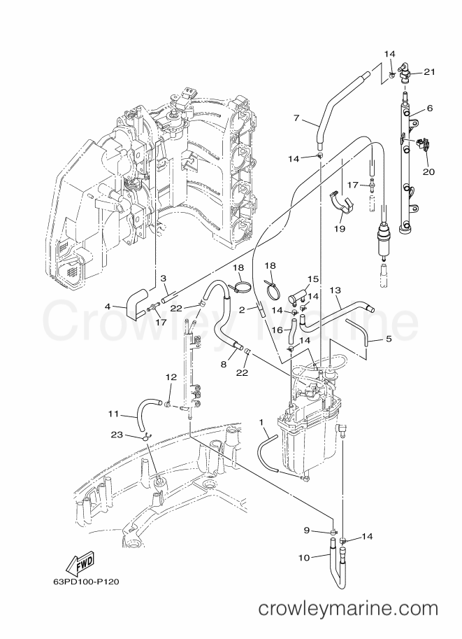 Yamaha Motors F150DET (63PF) [310] - FUEL INJECTION PUMP 2
