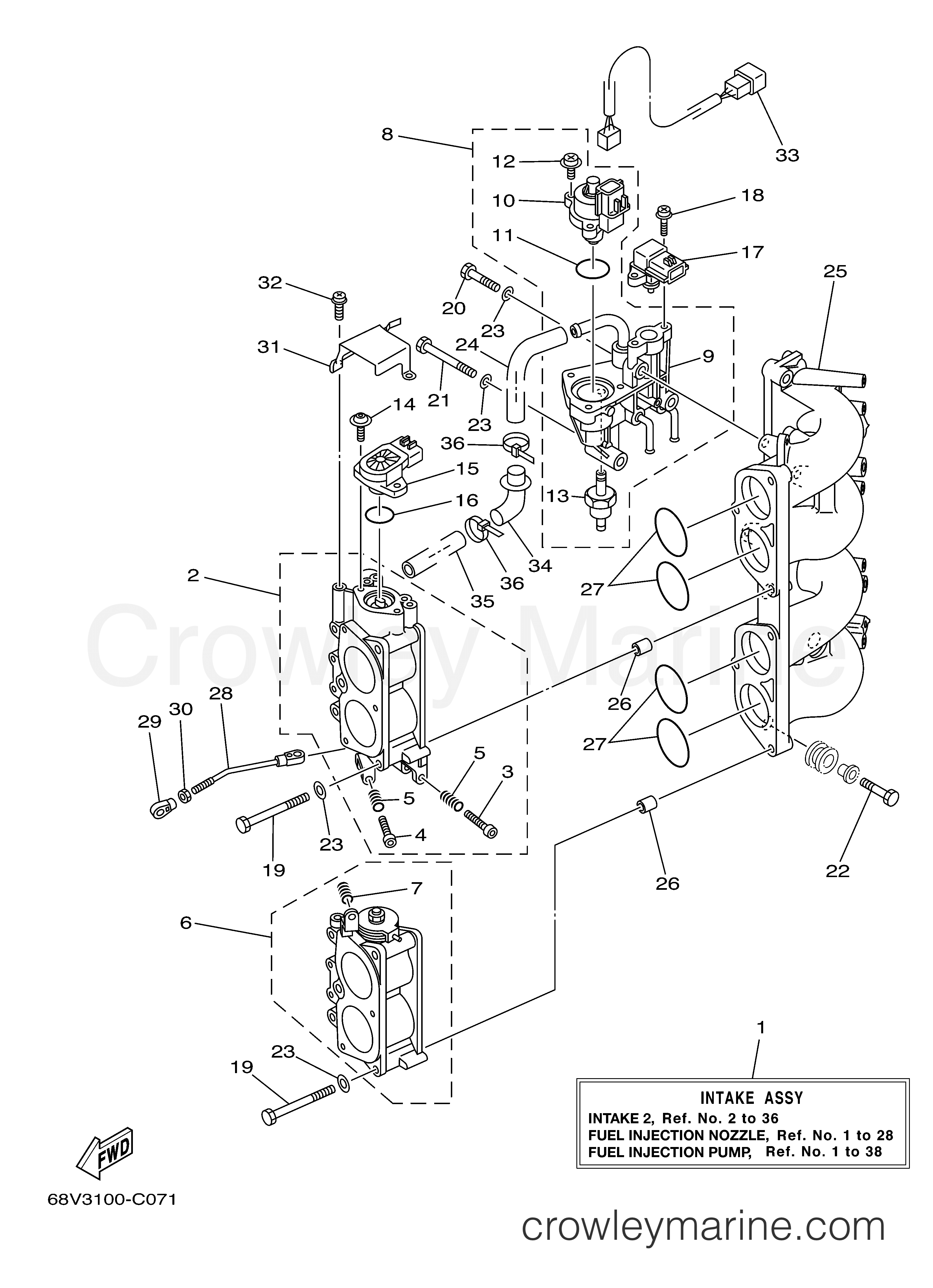 Yamaha Motors F115TLR - INTAKE 2