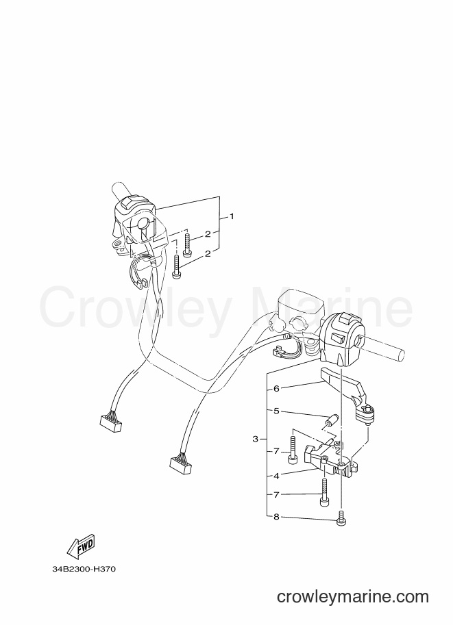 Yamaha Motors YP400 (34BA) [010] - HANDLE SWITCH & LEVER