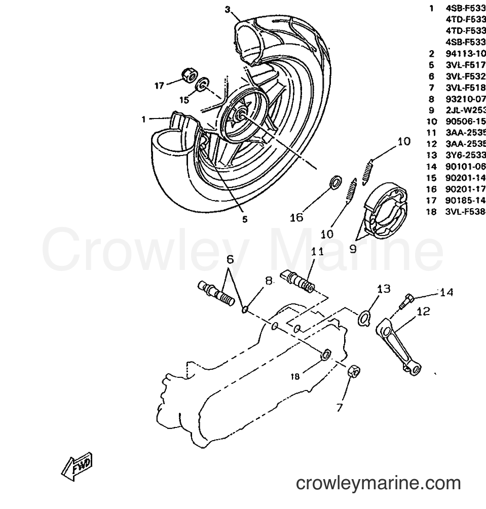 1995 Scooter CW50RS - CW50RS (4TD4) [999] - REAR WHEEL