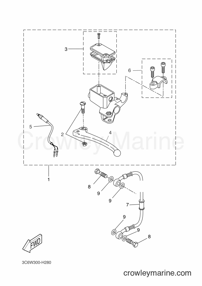 2009 Scooter YQ50L - YQ50L (3C6W) [090] - REAR MASTER CYLINDER