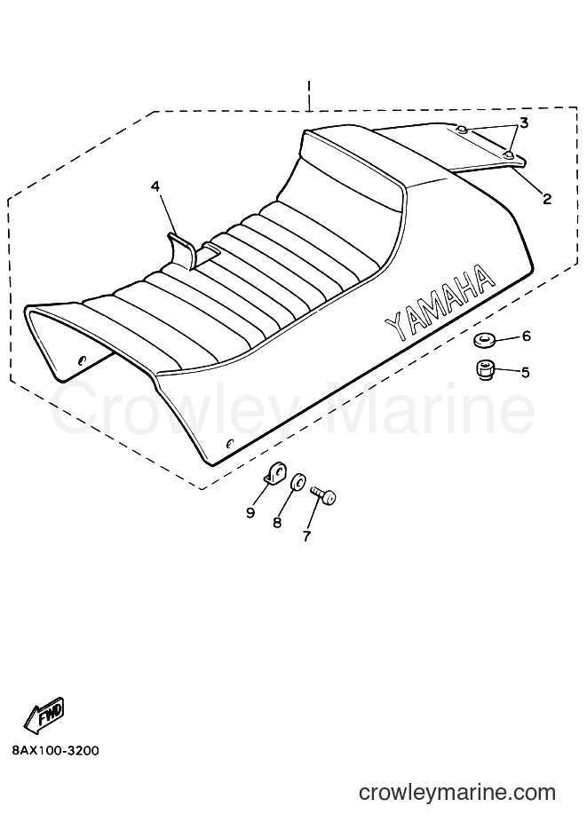 1993 Snowmobile VX750 - VX750 (8AX1) [040] - SEAT