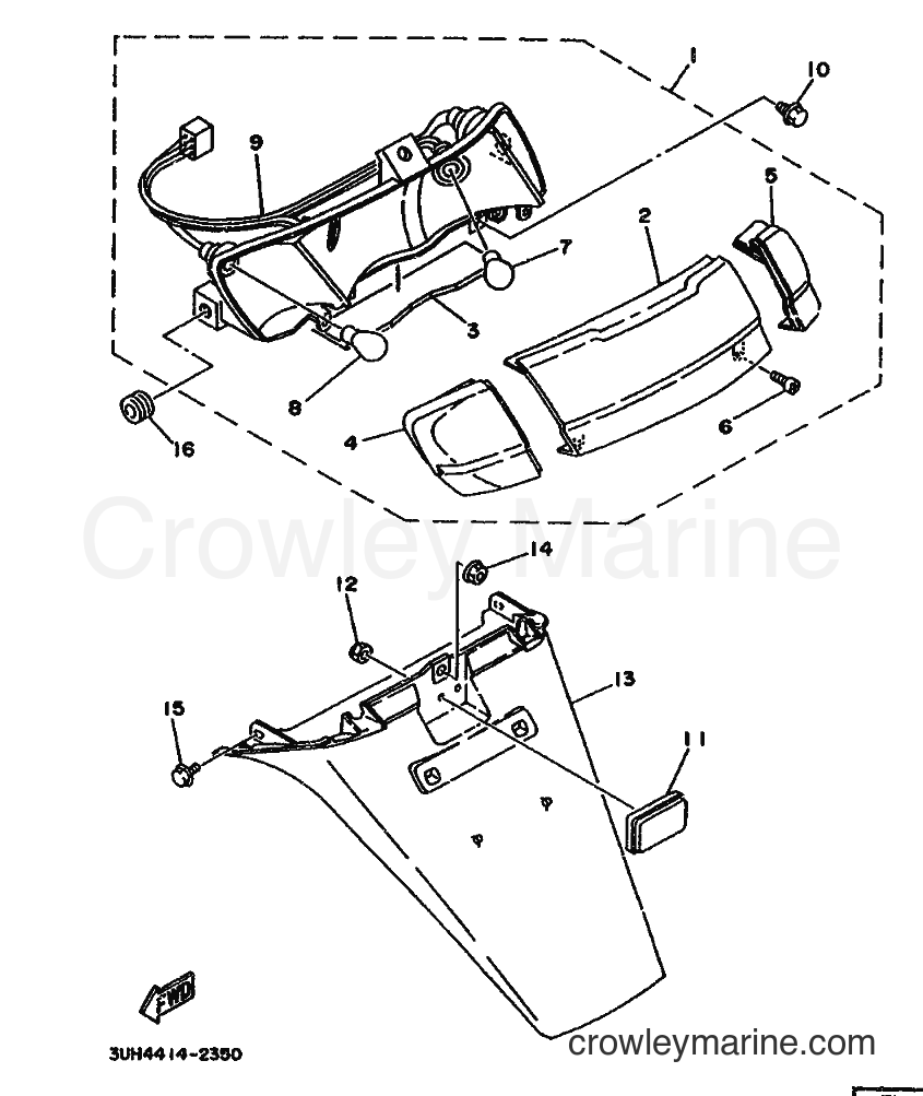 1992 Scooter XC150LC - XC150LC (3UH4) [999] - LUZ DE COLA