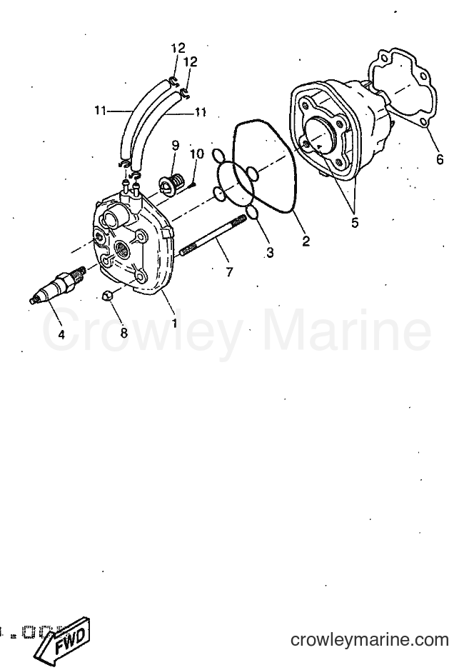 1998 Scooter YQ50 - YQ50 (5CK2) [010] - CYLINDER