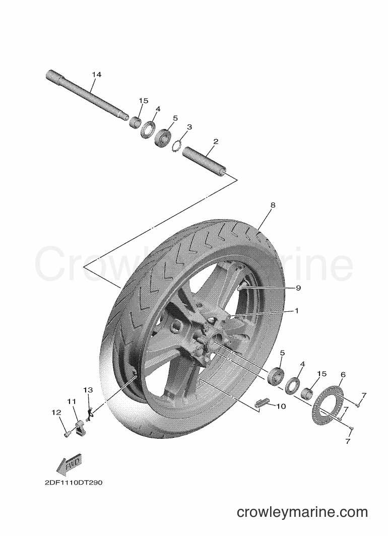 Yamaha Motors XV1900FDD (2DF4) [010] - FRONT WHEEL