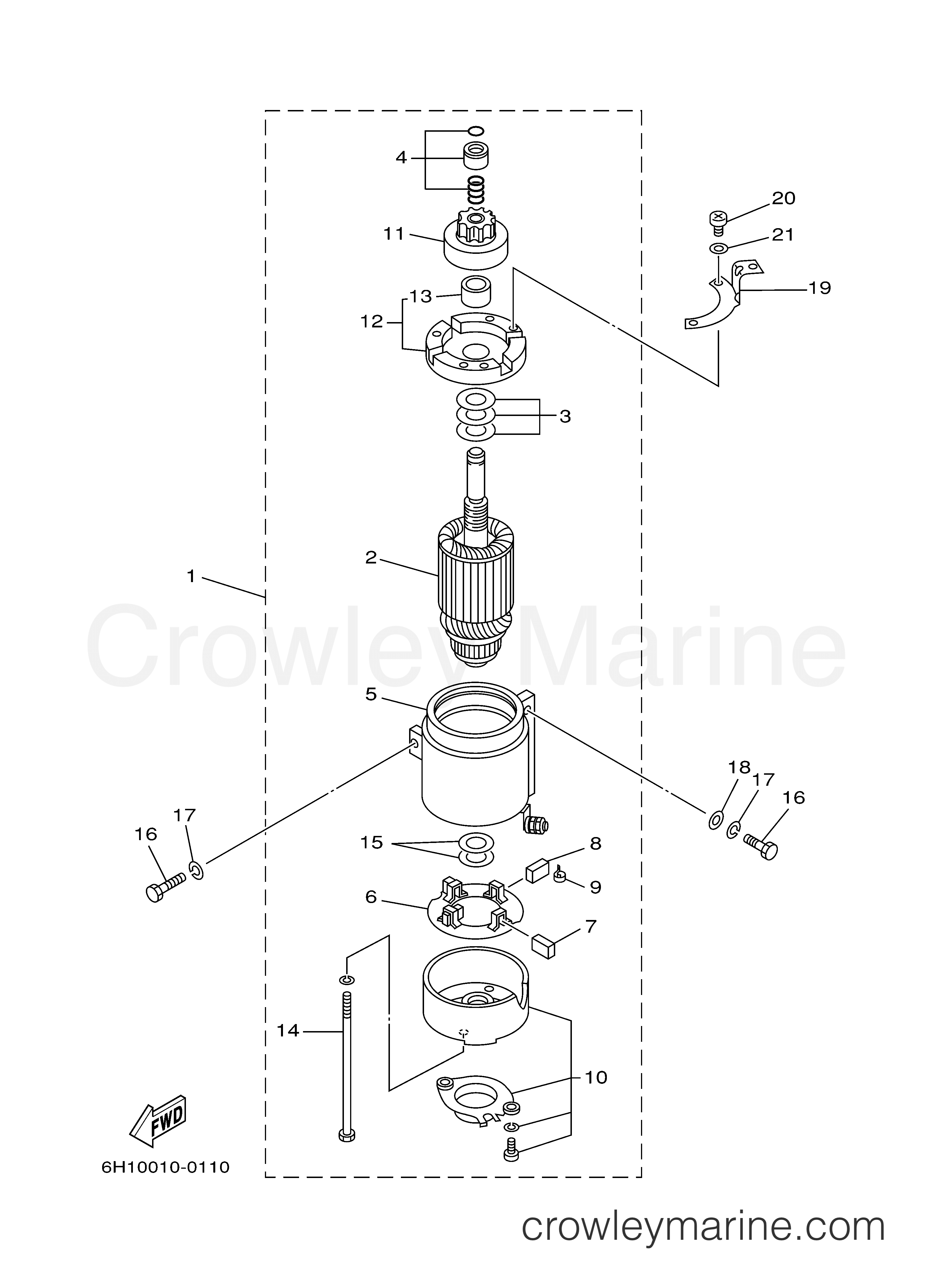 Yamaha Motors 90TLRZ - STARTING MOTOR