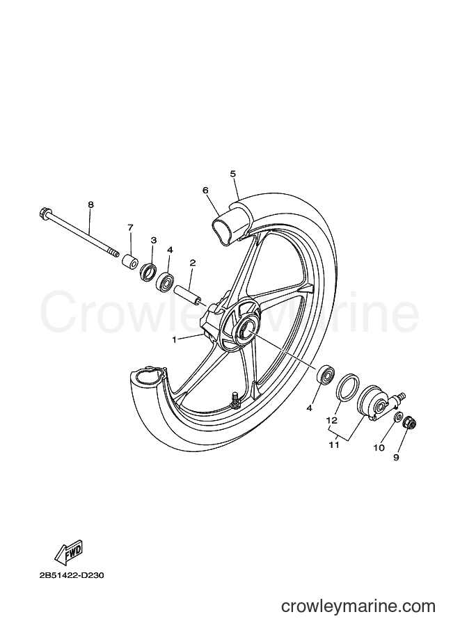 Yamaha Motors AT115C (22S2) [010] - FRONT WHEEL