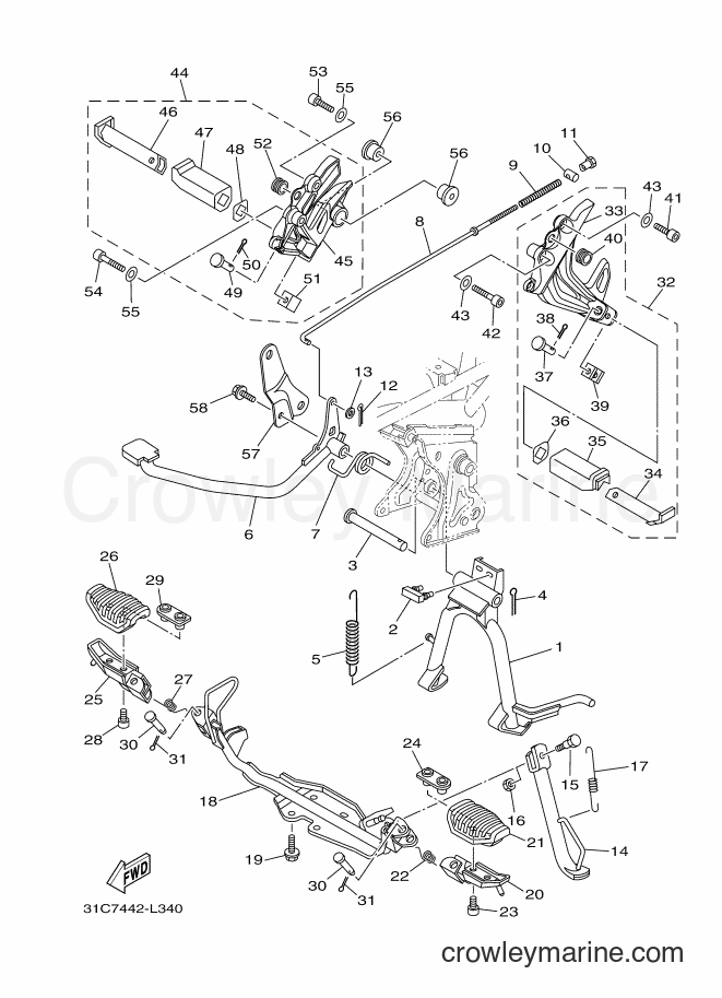 2012 Scooter T115SEC - T115SEC (31C8) [010] - STAND & FOOTREST 2