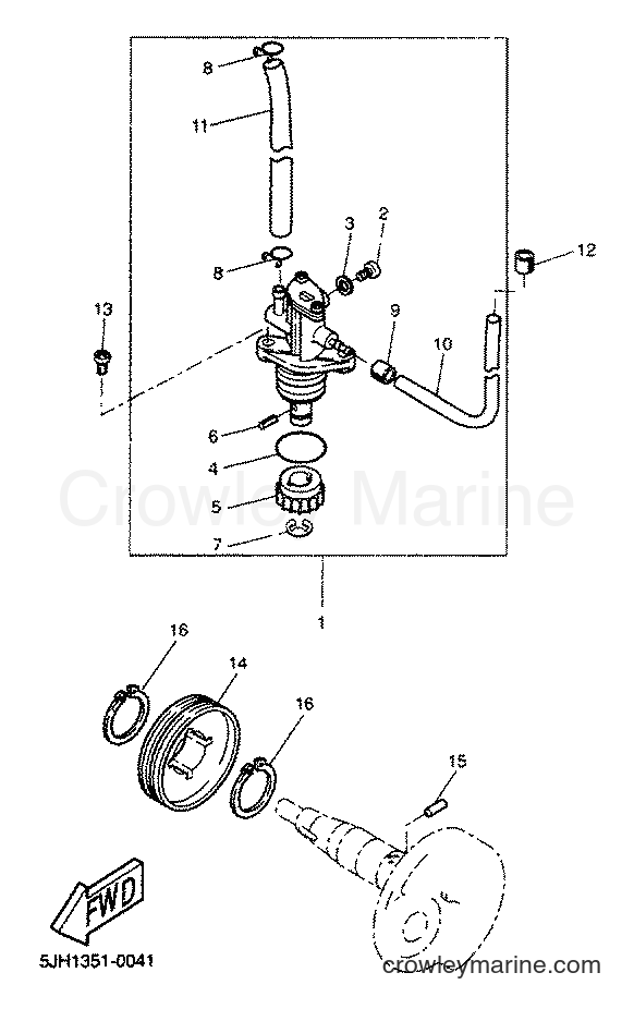 2001 Scooter EW50 - EW50 (5JH3) [020] - OIL PUMP