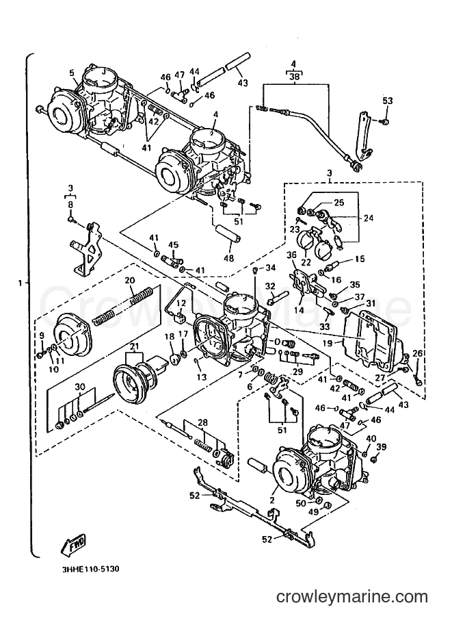 Yamaha Motors FZR600 (3HHE) [010] - CARBURETOR 2 (FOR CANADA)