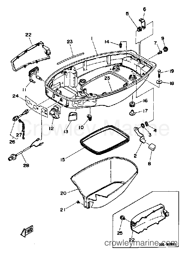 Yamaha Motors 30SG - BOTTOM COWLING
