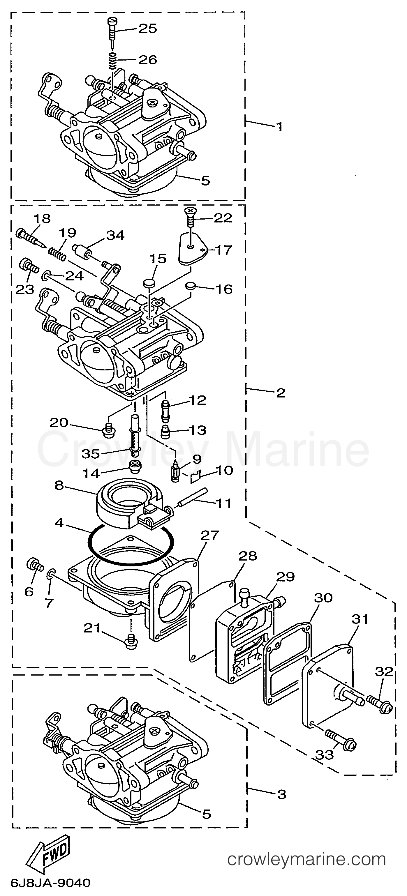 Yamaha Motors 30ELRY - CARBURETOR