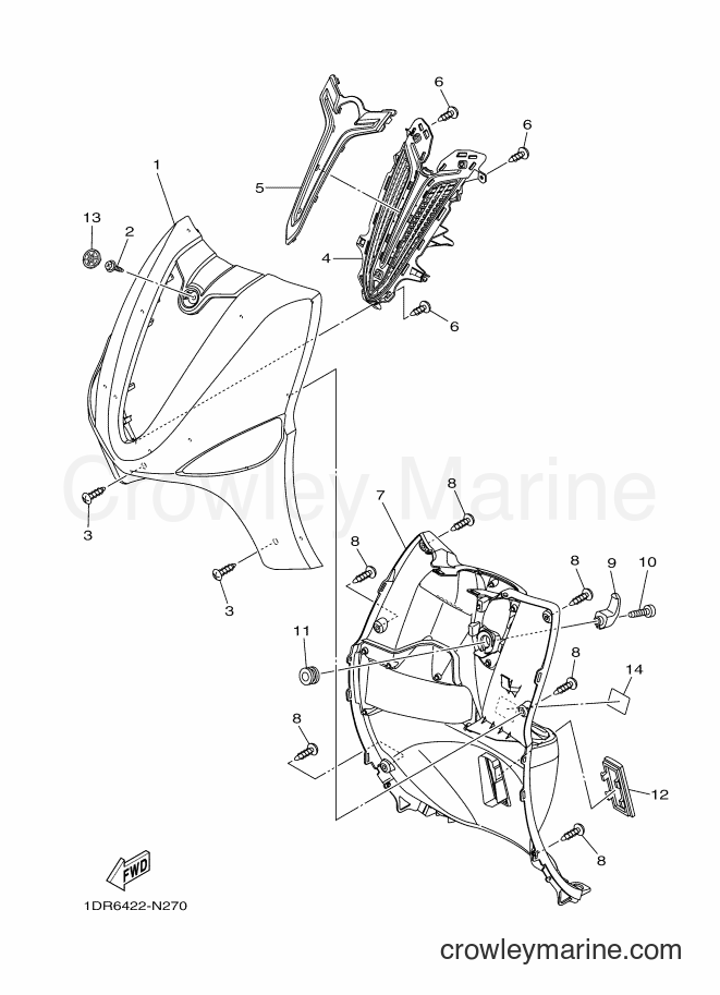 2015 Scooter XC115S - XC115S (1DR6) [010] - LEG SHIELD