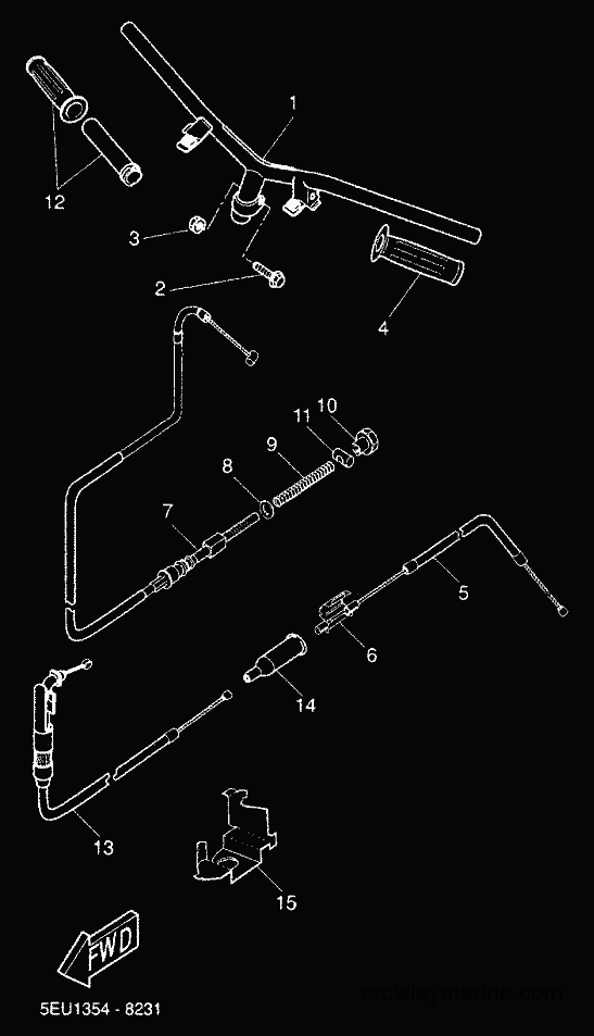 Yamaha Motors YH50 (5LD5) [020] - STEERING HANDLE & CABLE