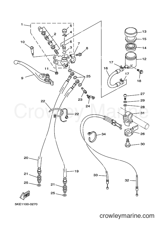 2000 Street Bike TZ250 - TZ250 (5KE1) [070] - FRONT MASTER CYLINDER