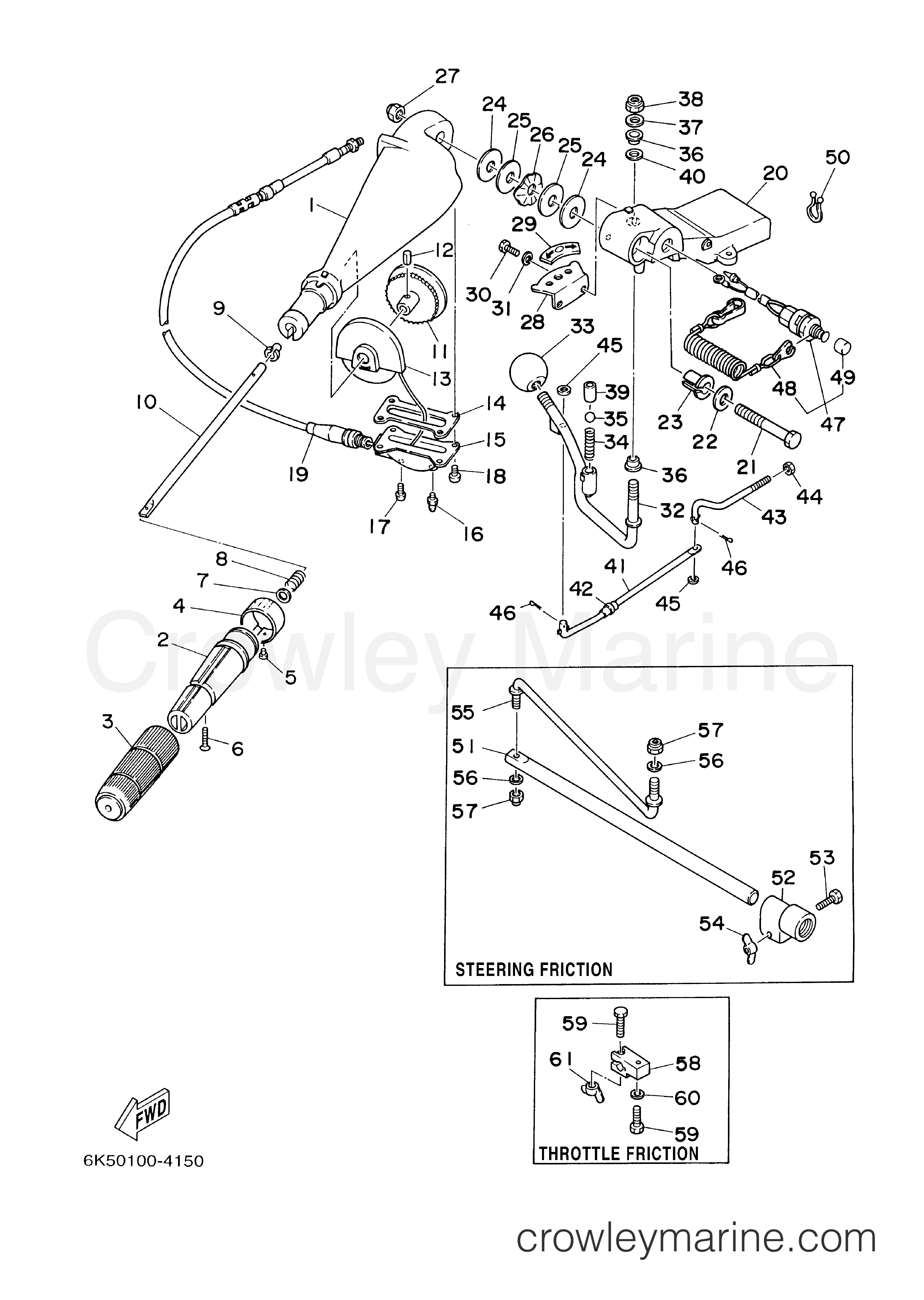 Yamaha Motors E60MLHY - STEERING