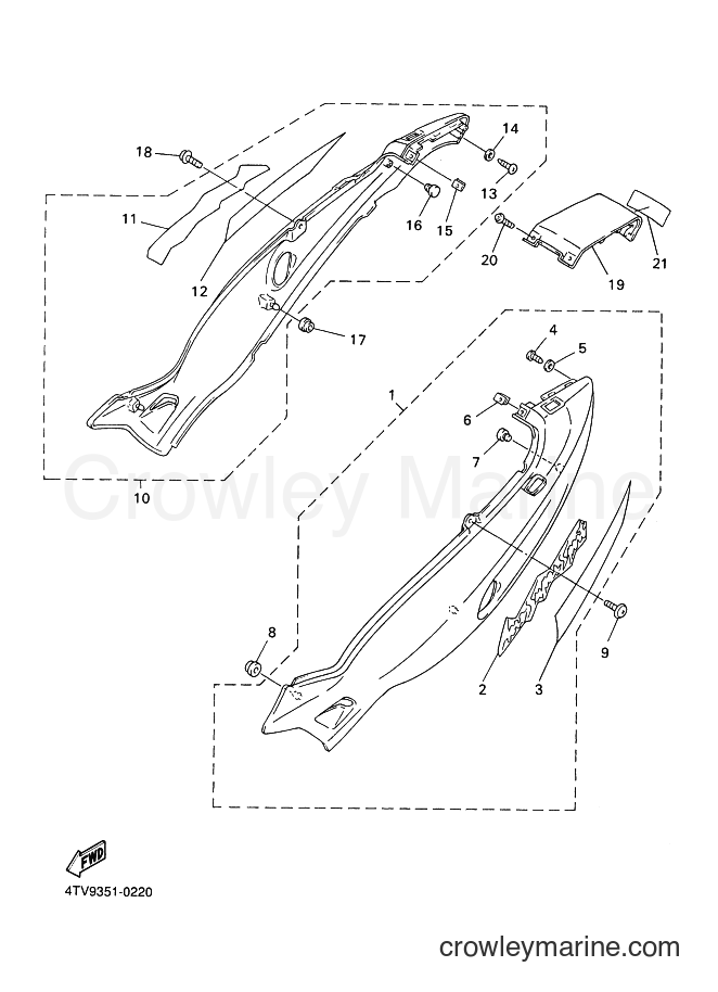 Yamaha Motors YZF600R (4TV9) [100] - SIDE COVER