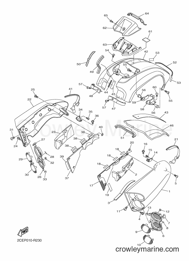 Yamaha Motors VMX17 (2CEP) [010] - SIDE COVER