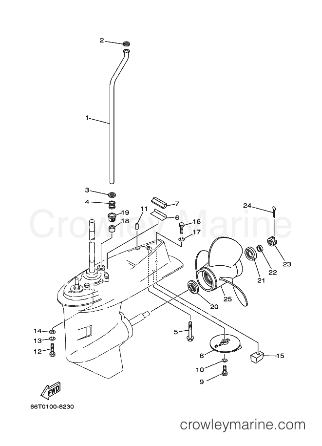 Yamaha Motors (E)40X (66T) [040] - LOWER CASING & DRIVE 2