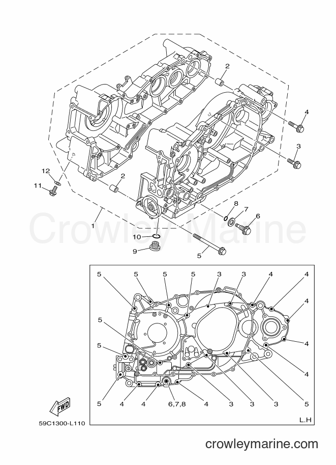 Yamaha Motors XP500 (2PWB) [010] - CRANKCASE