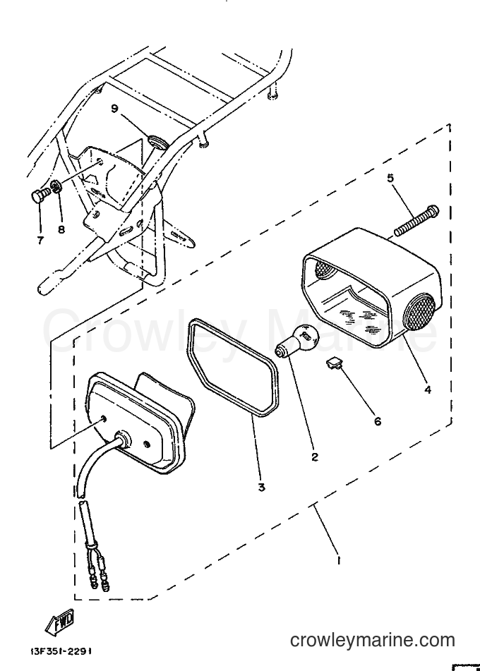 1988 Scooter LB50 - LB50 (3AR) [999] - FEU ARRIERE