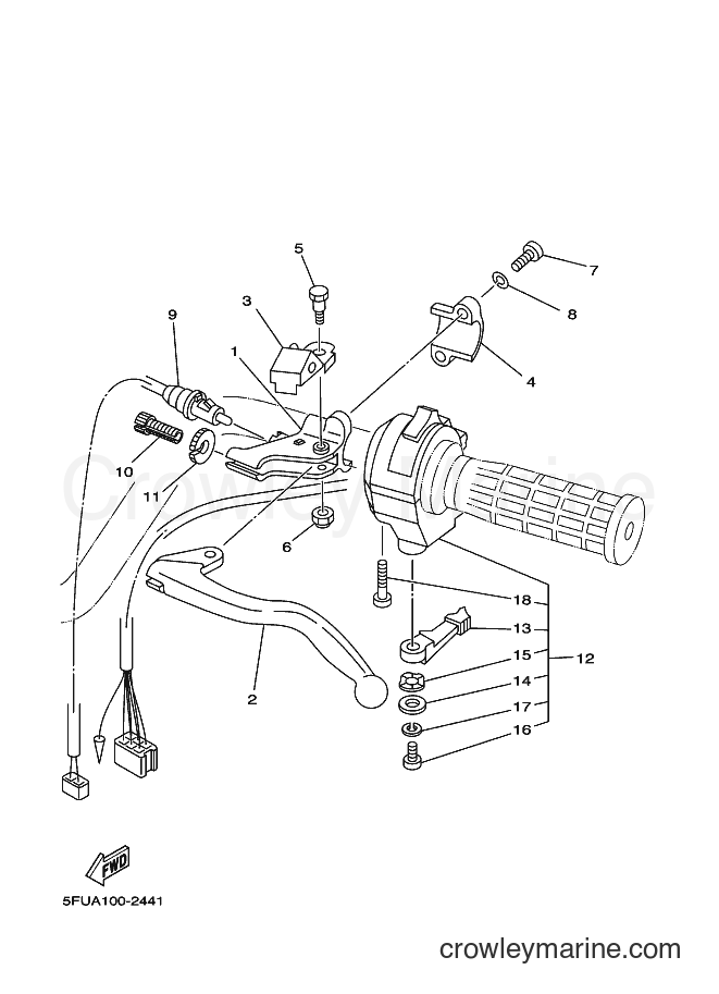 2003 ATV YFM400FWN - YFM400FWN (5FUD) [010] - HANDLE SWITCH & LEVER