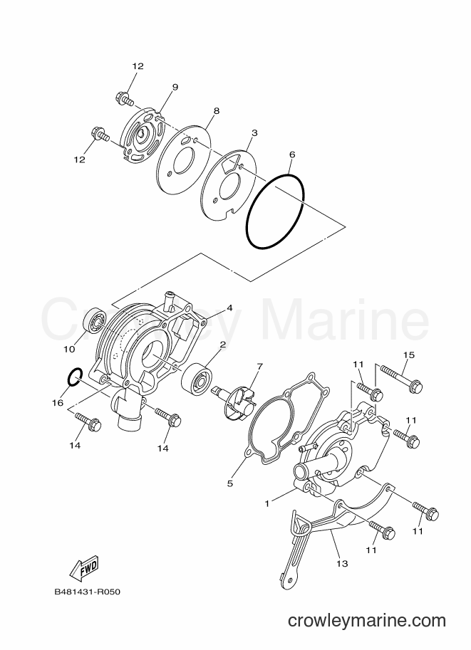 Yamaha Motors TFX150 (B482) [010] - WATER PUMP