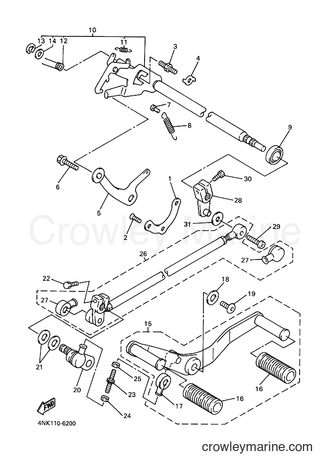 Yamaha Motors XVZ1300A (4YP2) [100] - SHIFT SHAFT