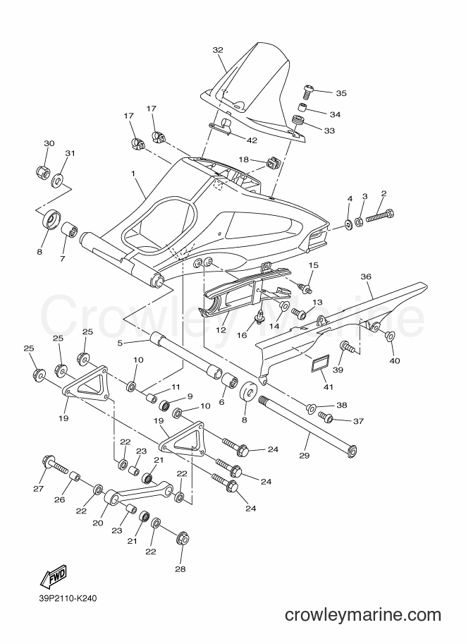 Yamaha Motors FZ8-N (39P8) [010] - REAR ARM
